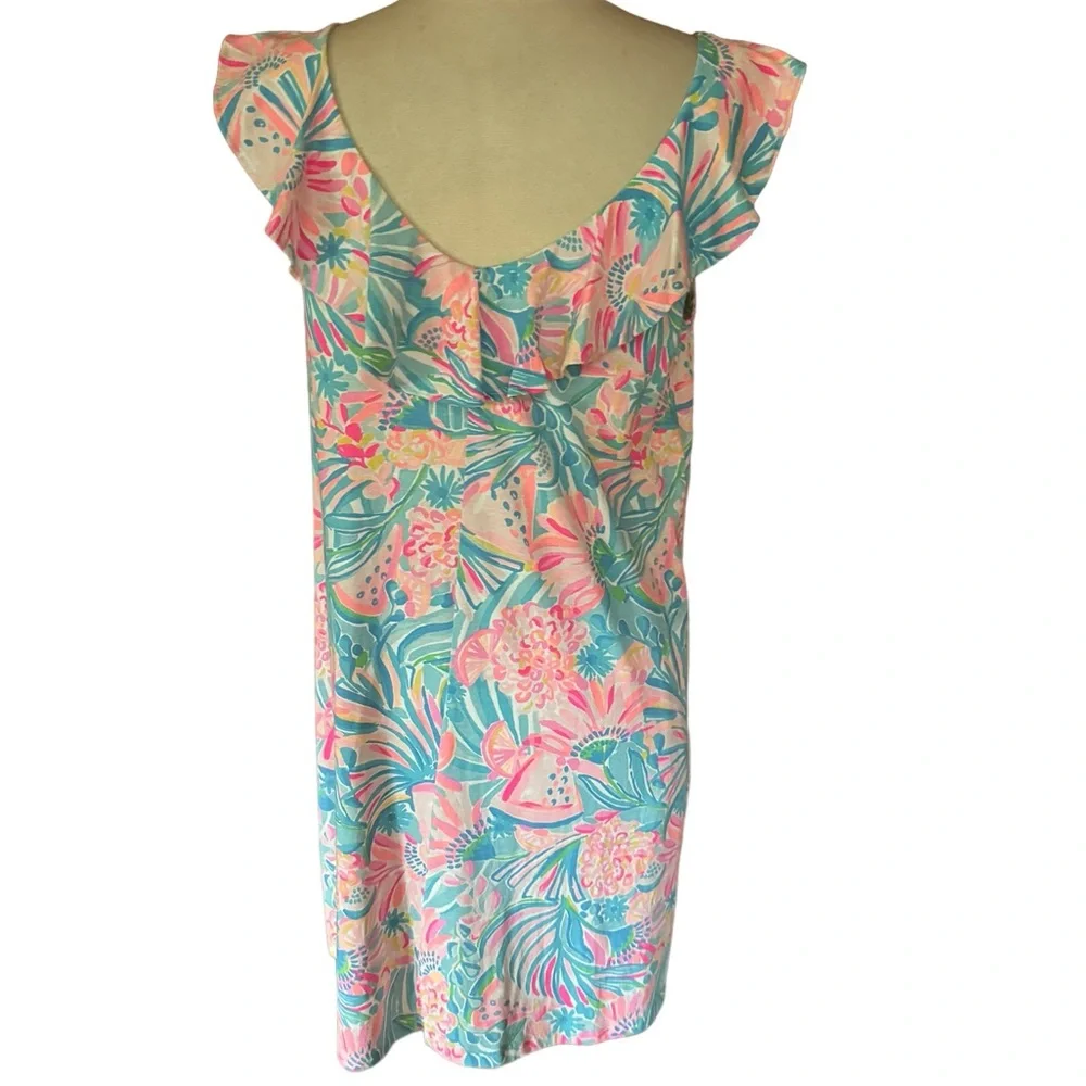 Lilly Pulitzer Ruffled V-Neck‎ Shift Dress - Picture 4 of 6